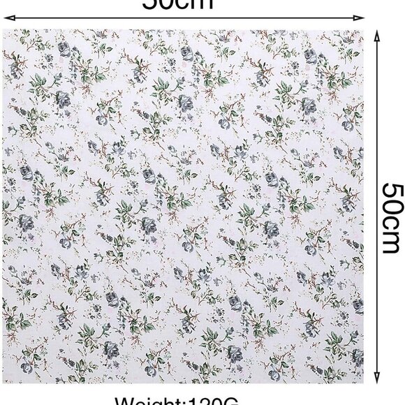 10 Pieces 20 x 20 Inch Squares Floral Patchwork Quilting Gray Square Bundle Fabr - Picture 2 of 7